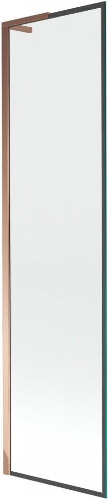 MEXEN/S Next L vanová zástěna FIX 50 x 150, černá vzor, růžové zlato 895-050-000-03-70-60