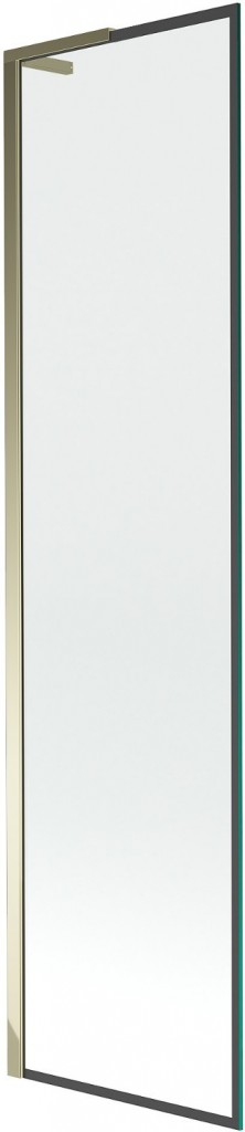 MEXEN/S Next L vanová zástěna FIX 50 x 150, černá vzor, zlatá 895-050-000-03-70-50