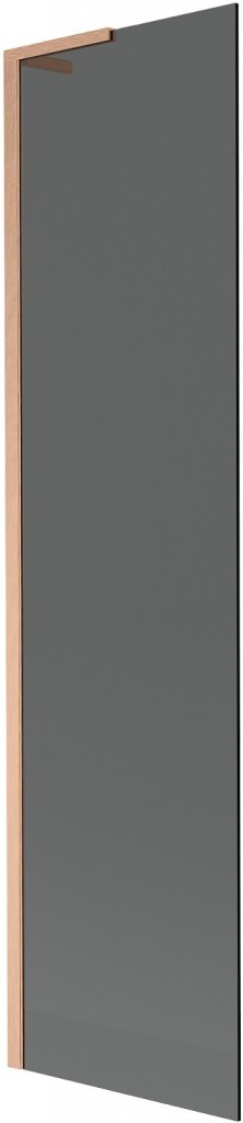 MEXEN/S Next L vanová zástěna FIX 50 x 150, grafit, měď kartáčovaná 895-050-000-03-40-65