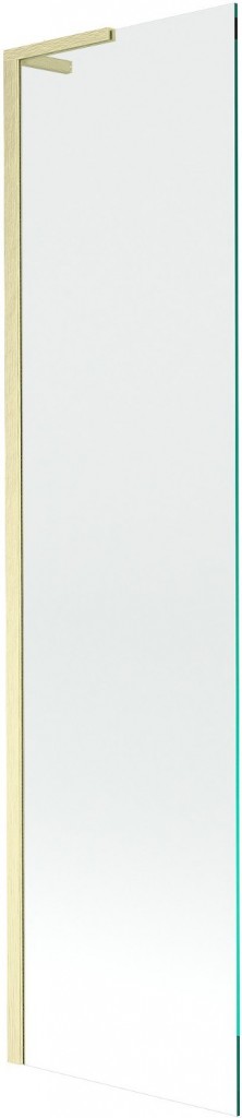 MEXEN/S Next L vanová zástěna FIX 50 x 150, transparent, zlato kartáčovaný 895-050-000-03-00-55