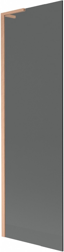 MEXEN/S Next L vanová zástěna FIX 60 x 150, grafit, měď kartáčovaná 895-060-000-03-40-65
