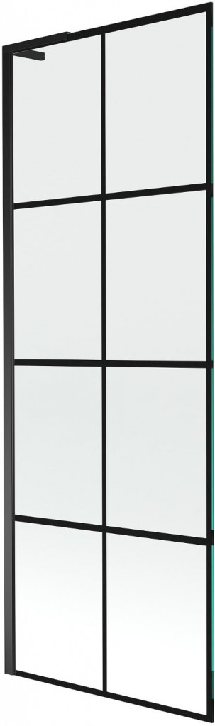 MEXEN/S Next L vanová zástěna FIX 70 x 150, černá vzor, černá 895-070-000-03-77-70