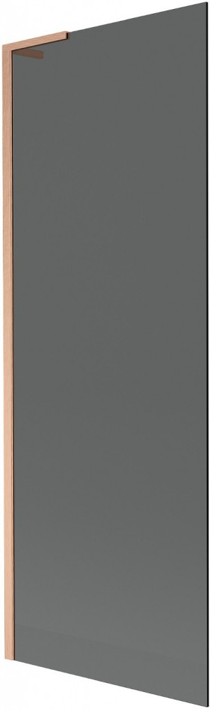 MEXEN/S Next L vanová zástěna FIX 70 x 150, grafit, měď kartáčovaná 895-070-000-03-40-65