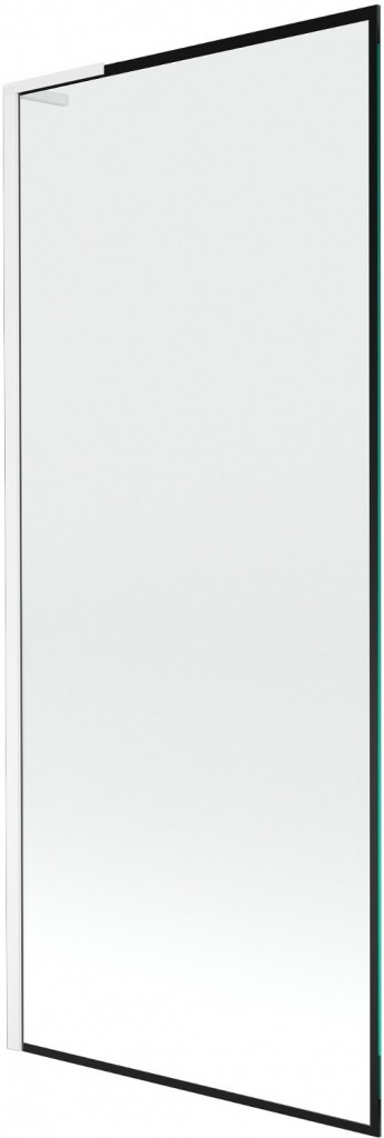 MEXEN/S Next L vanová zástěna FIX 80 x 150, černá vzor, bílá 895-080-000-03-70-20