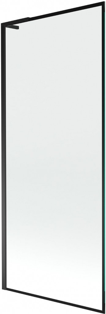 MEXEN/S Next L vanová zástěna FIX 80 x 150, černá vzor, černá 895-080-000-03-70-70