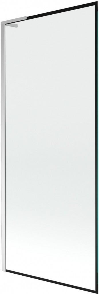 MEXEN/S Next L vanová zástěna FIX 80 x 150, černá vzor, chrom 895-080-000-03-70-01