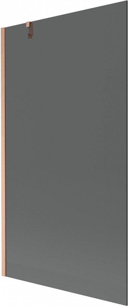 MEXEN/S Next vanová zástěna FIX 100 x 150, grafit, měď kartáčovaná 895-100-000-00-40-65