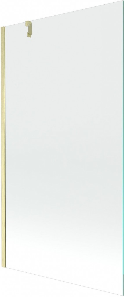 MEXEN/S Next vanová zástěna FIX 100 x 150, transparent, zlatá kartáčovaná 895-100-000-00-00-55