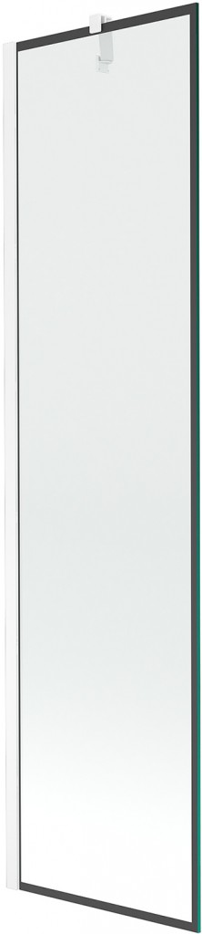 MEXEN/S Next vanová zástěna FIX 50 x 150, černá dekor, bílá 895-050-000-00-70-20
