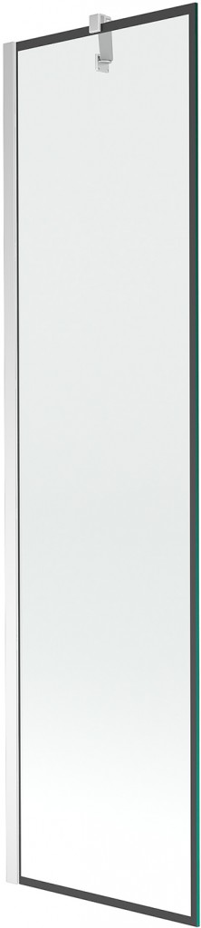 MEXEN/S Next vanová zástěna FIX 50 x 150, černá dekor, chrom 895-050-000-00-70-01