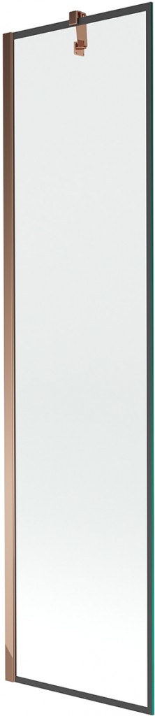 MEXEN/S Next vanová zástěna FIX 50 x 150, černá dekor, růžové zlato 895-050-000-00-70-60