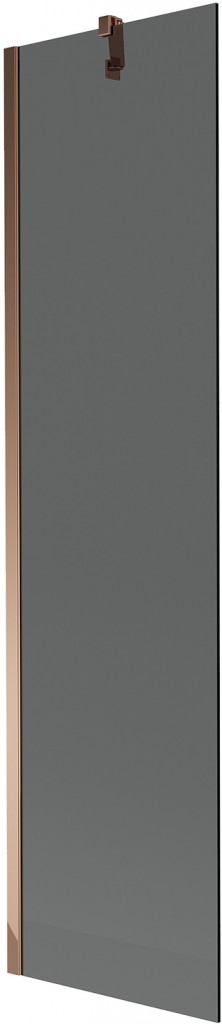 MEXEN/S Next vanová zástěna FIX 50 x 150, grafit, růžové zlato 895-050-000-00-40-60