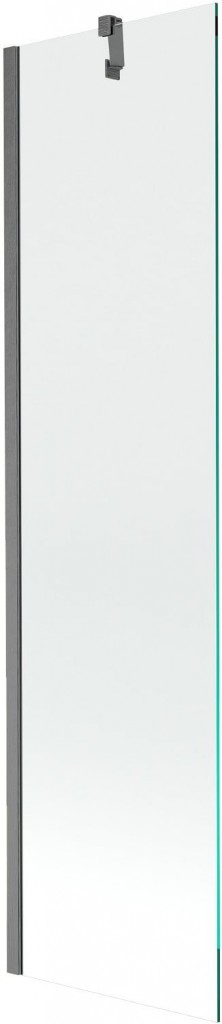 MEXEN/S Next vanová zástěna FIX 50 x 150, transparent, grafit kartáčovaná 895-050-000-00-00-66