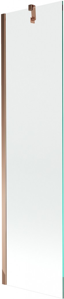 MEXEN/S Next vanová zástěna FIX 50x150, transparent, růžové zlato 895-050-000-00-00-60
