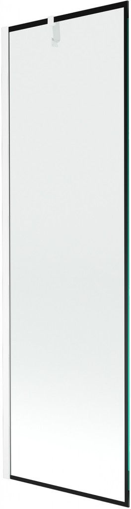 MEXEN/S Next vanová zástěna FIX 60 x 150, černá dekor, bílá 895-060-000-00-70-20
