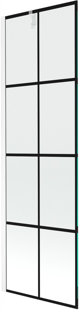 MEXEN/S Next vanová zástěna FIX 60 x 150, černá dekor, bílá 895-060-000-00-77-20