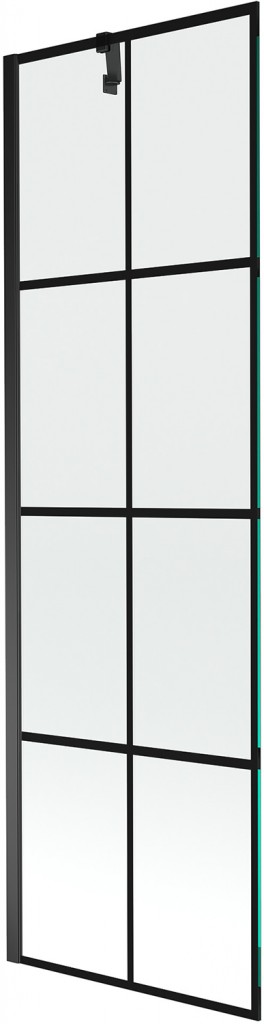 MEXEN/S Next vanová zástěna FIX 60 x 150, černá dekor, černá 895-060-000-00-77-70