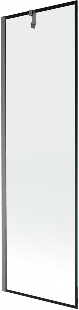 MEXEN/S Next vanová zástěna FIX 60 x 150, černá vzor, grafit kartáčovaná 895-060-000-00-70-66