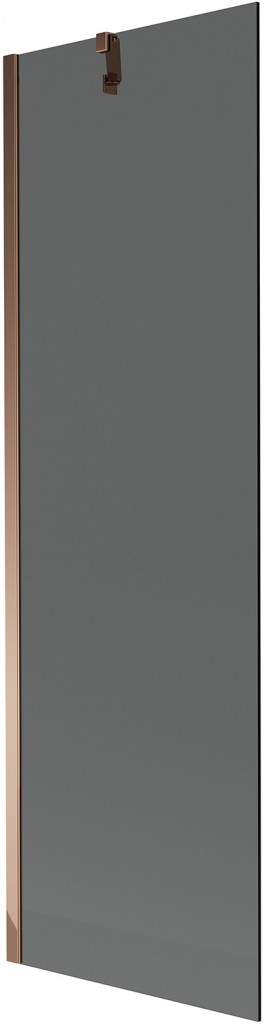 MEXEN/S Next vanová zástěna FIX 60 x 150, grafit, růžové zlato 895-060-000-00-40-60