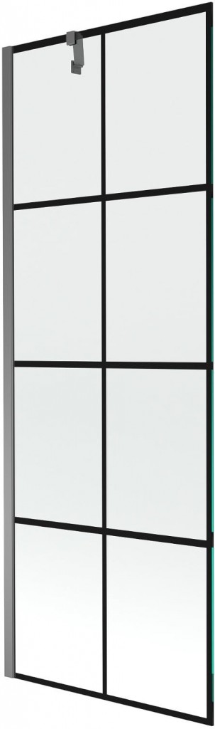 MEXEN/S Next vanová zástěna FIX 70 x 150, černá vzor, grafit metal 895-070-000-00-77-95