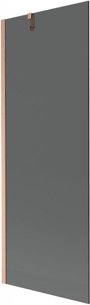 MEXEN/S Next vanová zástěna FIX 70 x 150, grafit, měď kartáčovaná 895-070-000-00-40-65