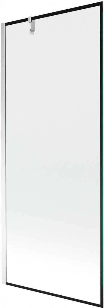 MEXEN/S Next vanová zástěna FIX 80 x 150, černá dekor, chrom 895-080-000-00-70-01