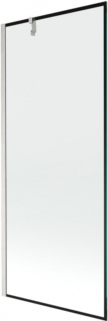 MEXEN/S Next vanová zástěna FIX 80 x 150, černá vzor, nikl kartáčovaná 895-080-000-00-70-97