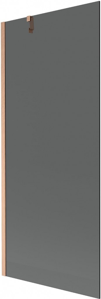 MEXEN/S Next vanová zástěna FIX 80 x 150, grafit, měď kartáčovaná 895-080-000-00-40-65