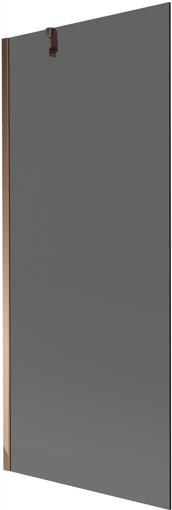 MEXEN/S Next vanová zástěna FIX 80 x 150, grafit, růžové zlato 895-080-000-00-40-60