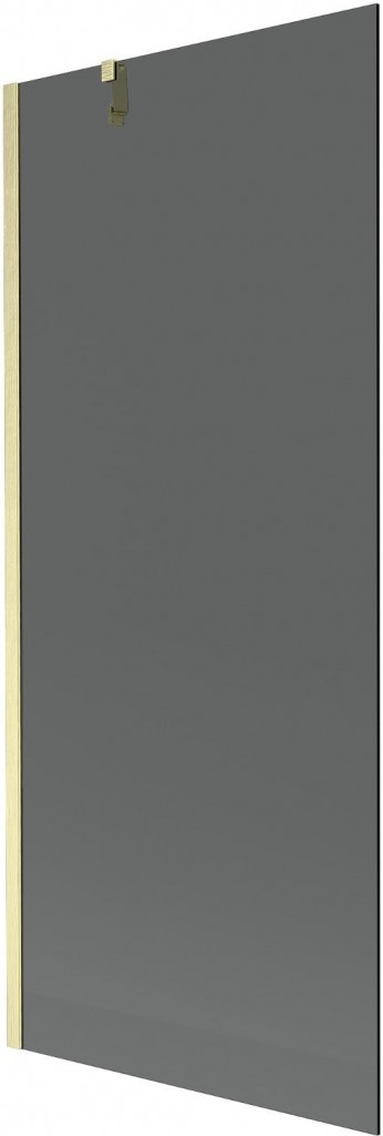 MEXEN/S Next vanová zástěna FIX 80 x 150, grafit, zlatá kartáčovaná 895-080-000-00-40-55