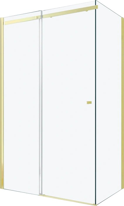 MEXEN/S OMEGA sprchový kout 140x80, transparent, zlatá 825-140-080-50-00