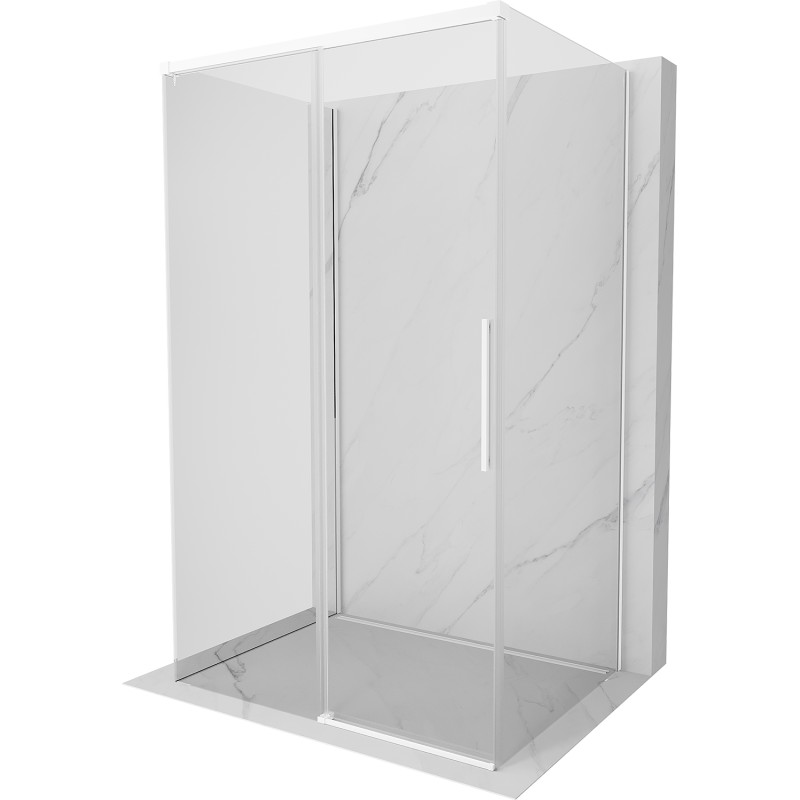 MEXEN/S Rox-3S sprchový kout 3 stěnný , posuvný 90 x 75, transparent, bílá 8C2-090-075-20-00-3S