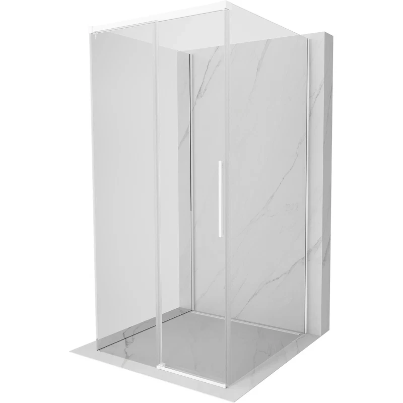 MEXEN/S Rox-3S sprchový kout 3 stěnný , posuvný 90 x 90, transparent, bílá 8C2-090-090-20-00-3S