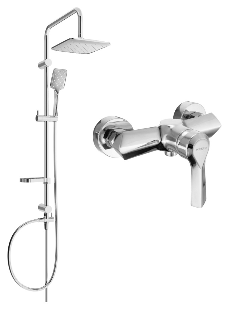 MEXEN/S Sven sprchový sloup včetně sprchové baterie Sabre, chrom 72140262-00