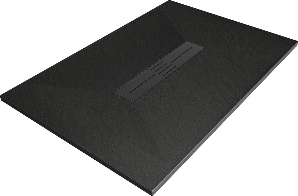 MEXEN/S Toro obdélníková sprchová vanička SMC 100 x 90, černá, mřížka černá 43709010-B