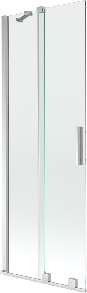 MEXEN/S Velar Dvoukřídlá posuvná vanová zástěna 70 x 150, transparent, chrom 896-070-000-01-01
