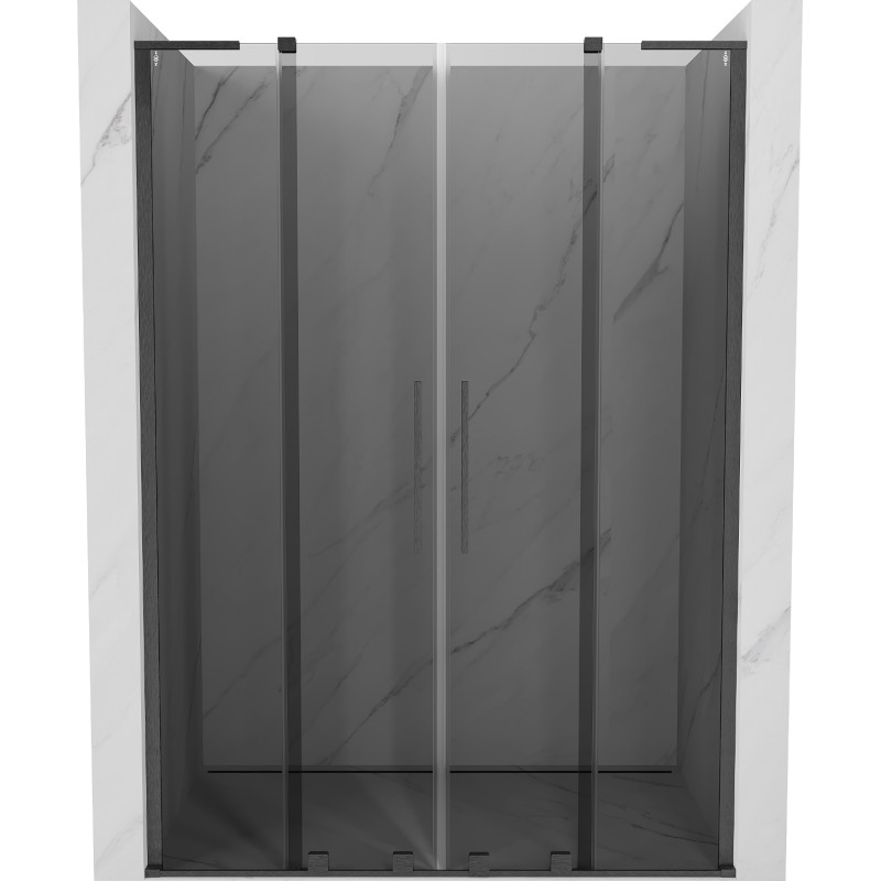 MEXEN/S Velar L Duo posuvné sprchové dveře 160, grafit, grafit kartáčovaná 871-160-003-42-66