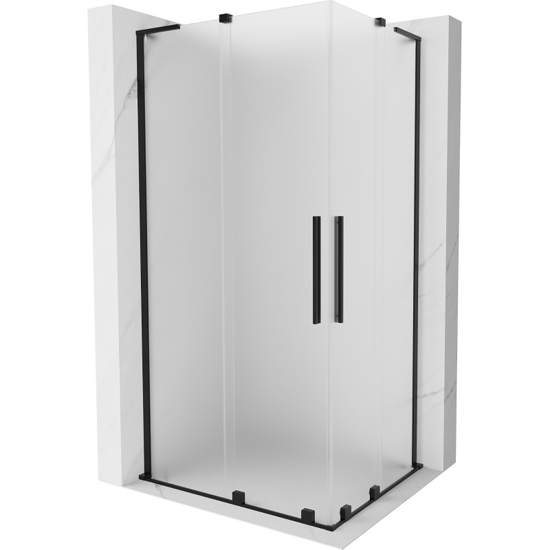 MEXEN/S Velar L Duo sprchový kout, posuvné dveře 100 x 90, dekor, černá 871-100-090-02-33-70