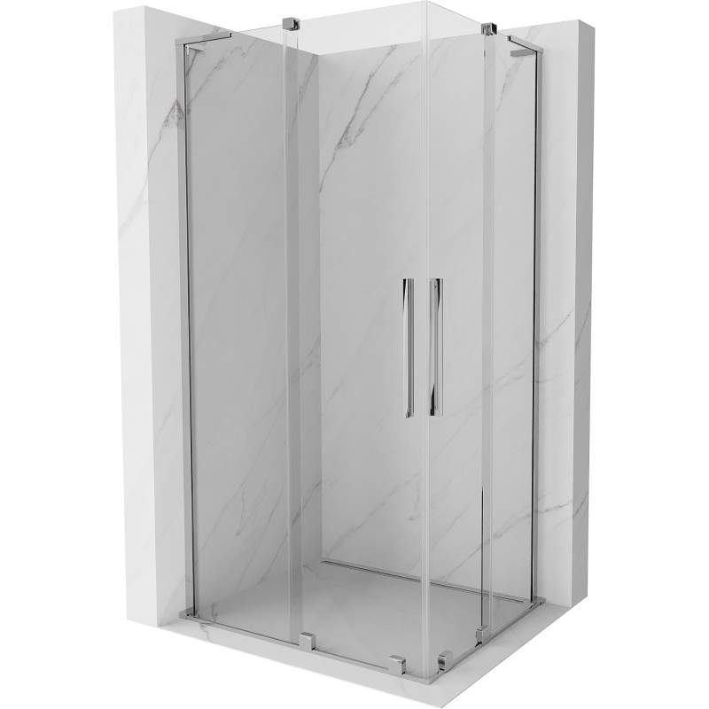 MEXEN/S Velar L Duo sprchový kout, posuvné dveře 100 x 90, transparent, chrom 871-100-090-02-03-01