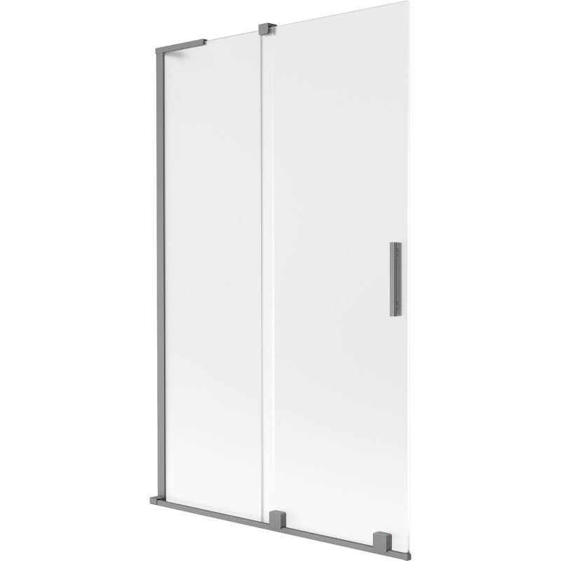 MEXEN/S Velar L dvoukřídlá posuvná vanová zástěna 110 x 150, dekor, grafit metal 896-110-003-31-95