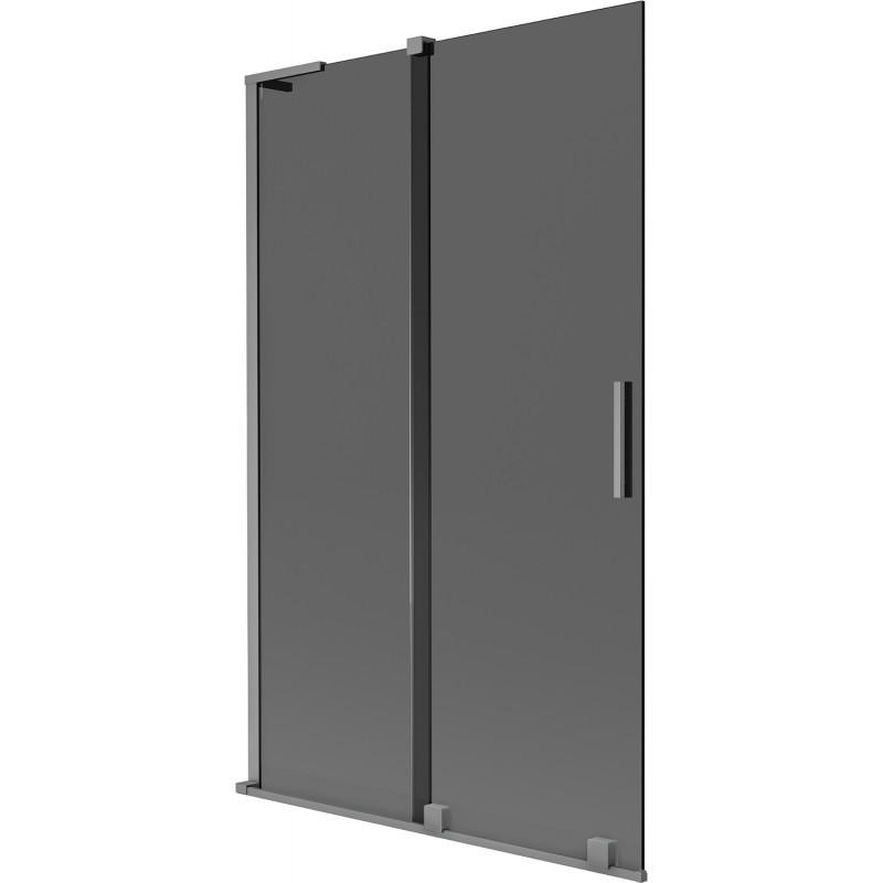 MEXEN/S Velar L dvoukřídlá posuvná vanová zástěna 110 x 150, grafit, grafit metal 896-110-003-41-95