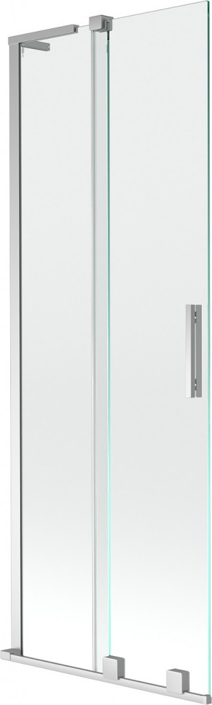MEXEN/S Velar L dvoukřídlá posuvná vanová zástěna 70 x 150, transparent, chrom 896-070-003-01-01