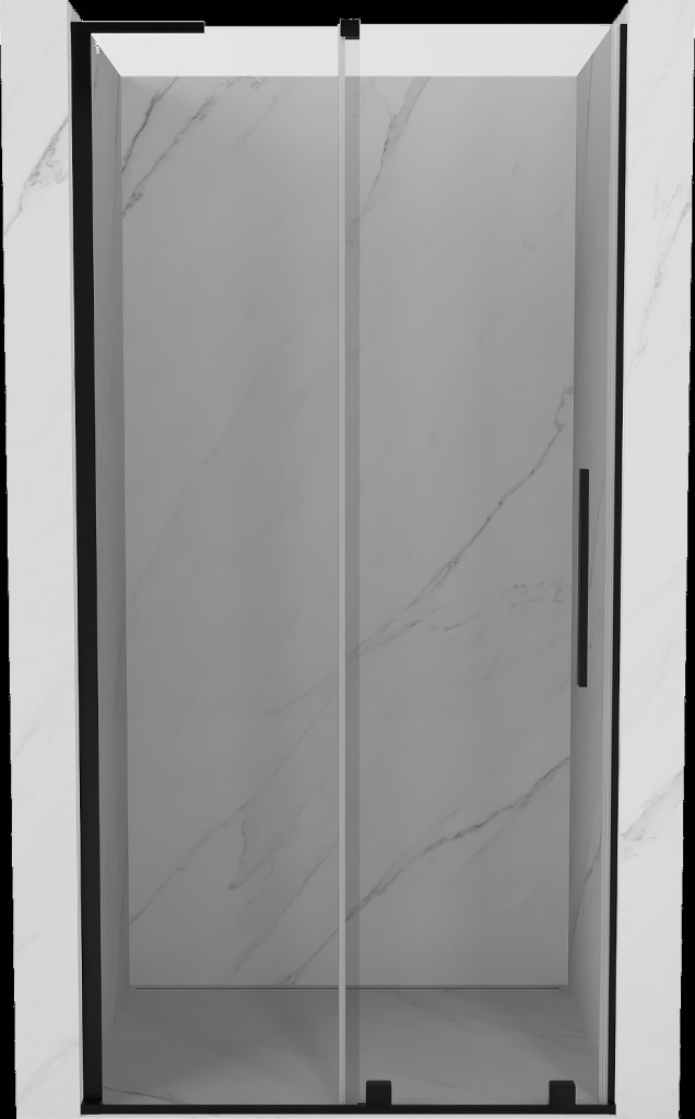 MEXEN/S Velar L posuvné sprchové dveře 120, transparent, černá 871-120-003-01-70