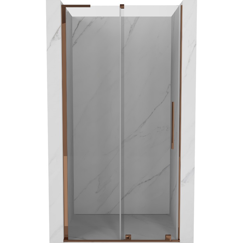 MEXEN/S Velar L posuvné sprchové dveře 90, transparent, růžové zlato 871-090-003-01-60