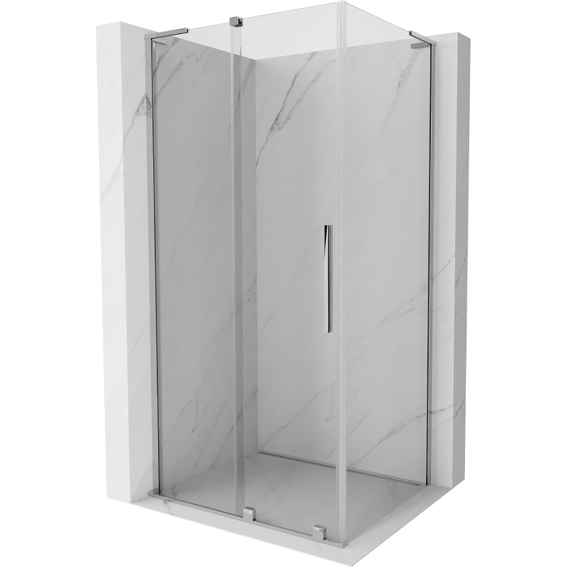 MEXEN/S Velar L sprchový kout, posuvné dveře 110 x 120, transparent, chrom 871-110-120-03-01