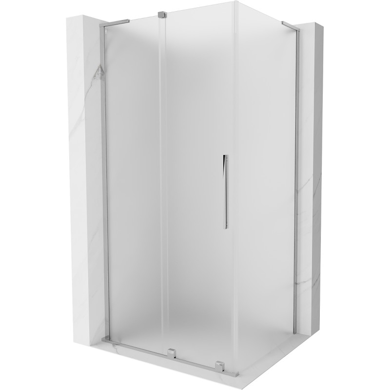 MEXEN/S Velar L sprchový kout, posuvné dveře 120 x 85, dekor, chrom 871-120-085-33-01
