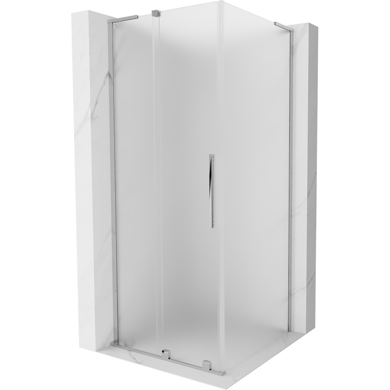 MEXEN/S Velar L sprchový kout, posuvné dveře 90 x 90, dekor, chrom 871-090-090-33-01