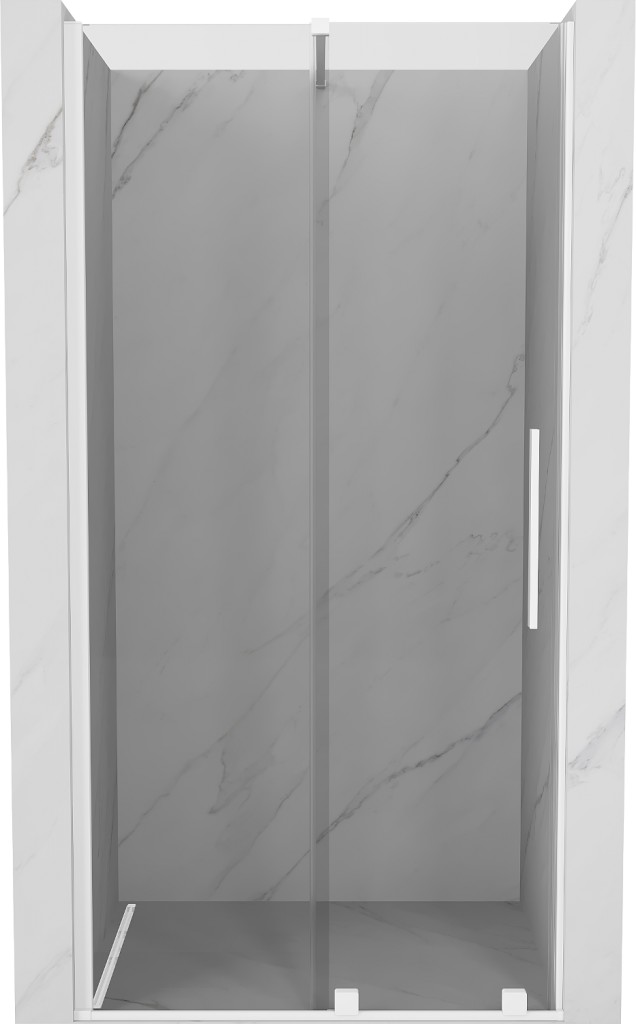MEXEN/S Velar posuvné sprchové dveře 100, transparent, bílá 871-100-000-01-20