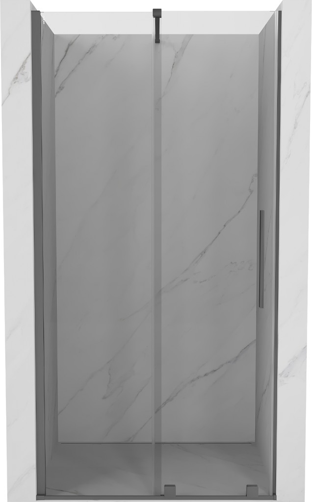 MEXEN/S Velar posuvné sprchové dveře 100, transparent, grafit metal 871-100-000-01-95
