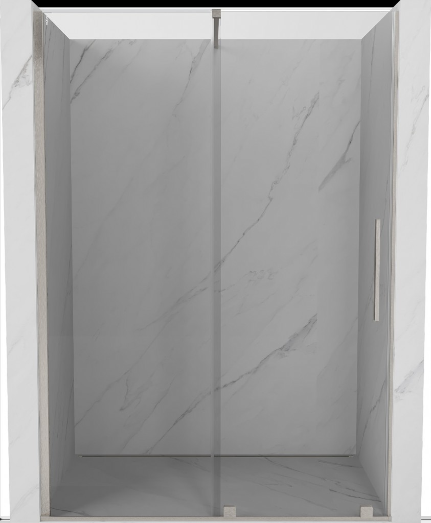 MEXEN/S Velar posuvné sprchové dveře 150, transparent, nikl kartáčovaný 871-150-000-01-97